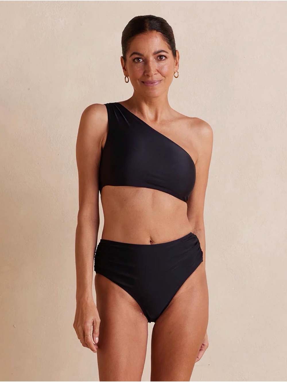 The Ruched High Leg High Rise Bottom by Summersalt